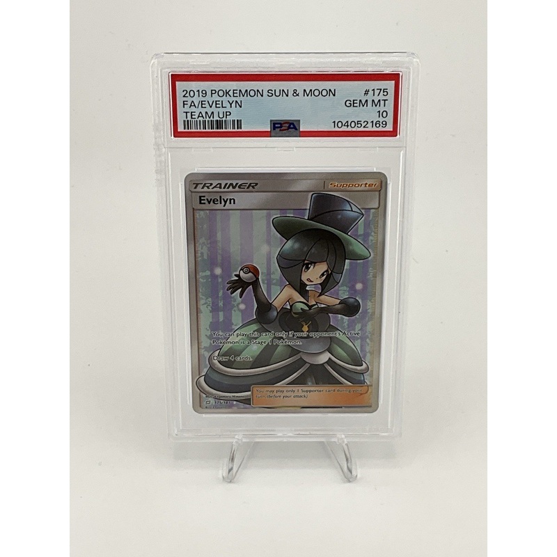 Pokemon TCG: 2019 Pokemon Sun & Moon Team Up Evelyn #175 - PSA 10 Gem MT