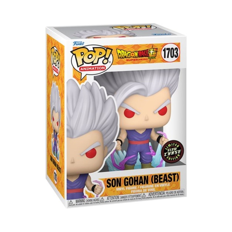 Son Gohan (Beast) Funko Pop! Animation: Dragon Ball Super Hero - Glow Chase Limited Edition Collectible Vinyl Figure #1703 with Display Box Protector Case