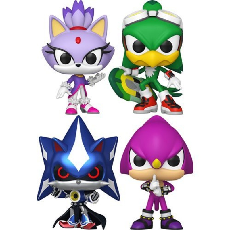 Sonic the Hedgehog Pop! Games - Set of 4 (Blaze #1116, Jet #117, Neo Metal Sonic #1118, and Espio #119) Collectible Vinyl Figures - Estimated Arrival: Aug. 2025 (PRE-SALE)