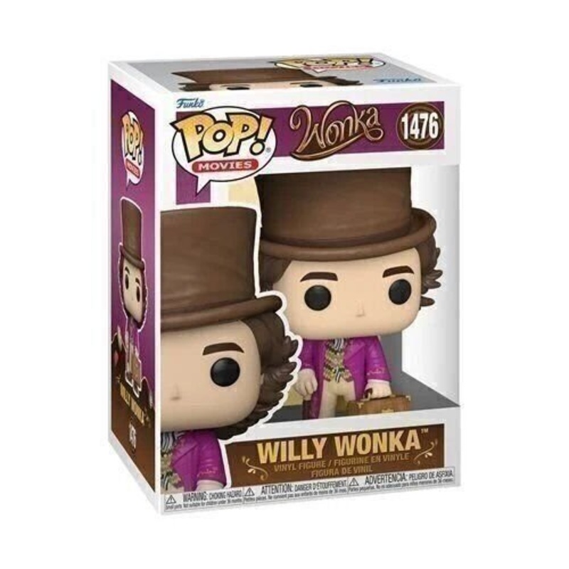 Willy Wonka #1476 Funko Pop! Movies Willy Wonka and the Chocolate Factory - Approx. 5" Collectible Vinyl Figure Bundled with Display Box Protector Case