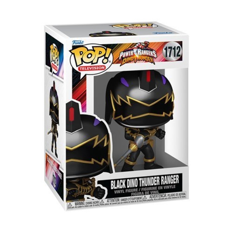 Black Dino Thunder Ranger #1712 Funko Pop! Television Power Rangers Dino Thunder  - Approx. 4 1/2" Collectible Vinyl Figure Bundled with Display Box Protector Case - Estimated Arrival: Aug. 2025 (PRE-SALE)
