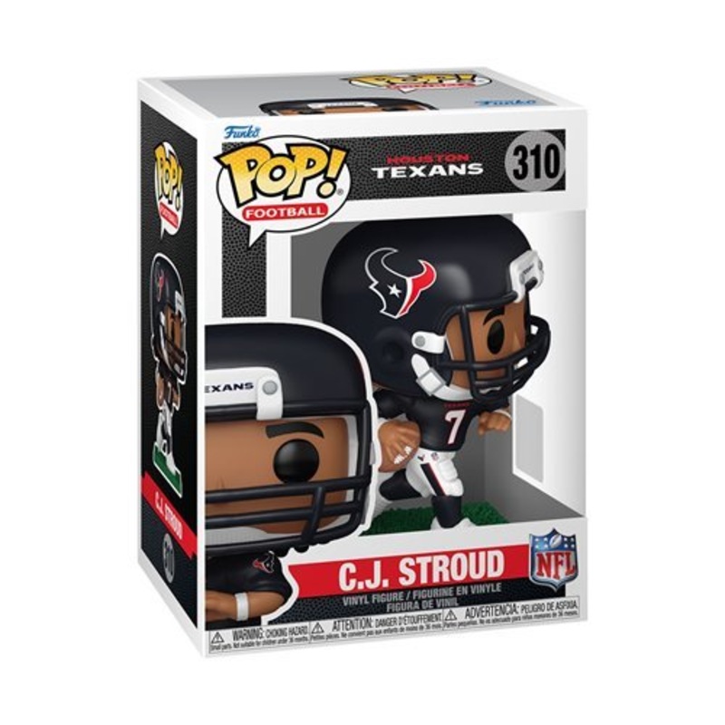 C.J. Stroud #310 Funko Pop! Football NFL Houston Texans - Approx. 4 1/4" Collectible Vinyl Figure Bundled with Display Box Protector Case - Estimated Arrival: Jul. 2025 (PRE-SALE)