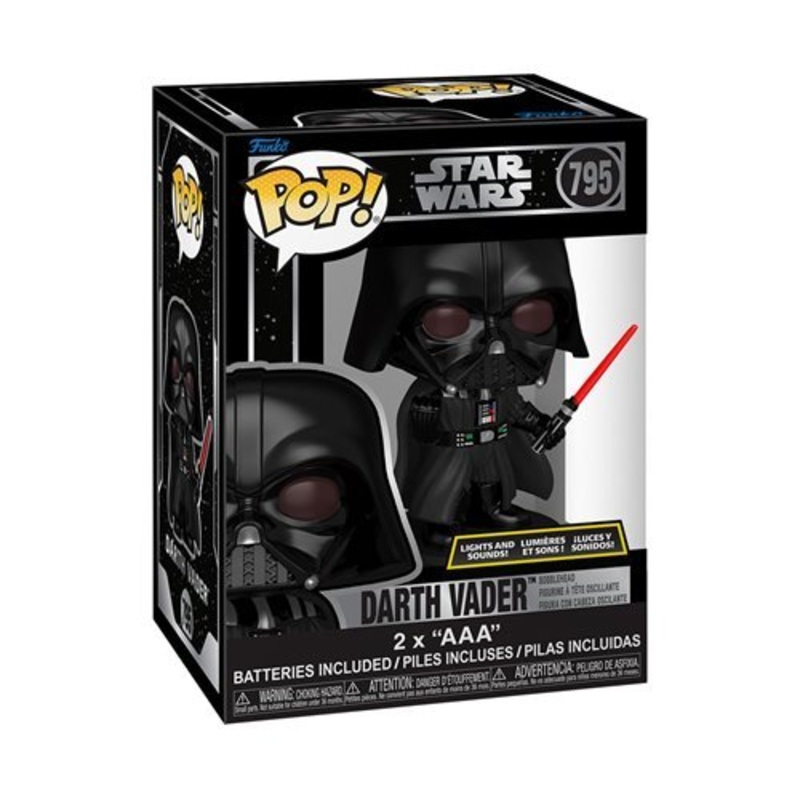 Darth Vader SFX Premium #795 Funko Pop! Star Wars - Approx. 4 3/4" Collectible Bobblehead Figure Features Lights and Sound Effects - Estimated Arrival: Aug. 2025 (PRE-SALE)