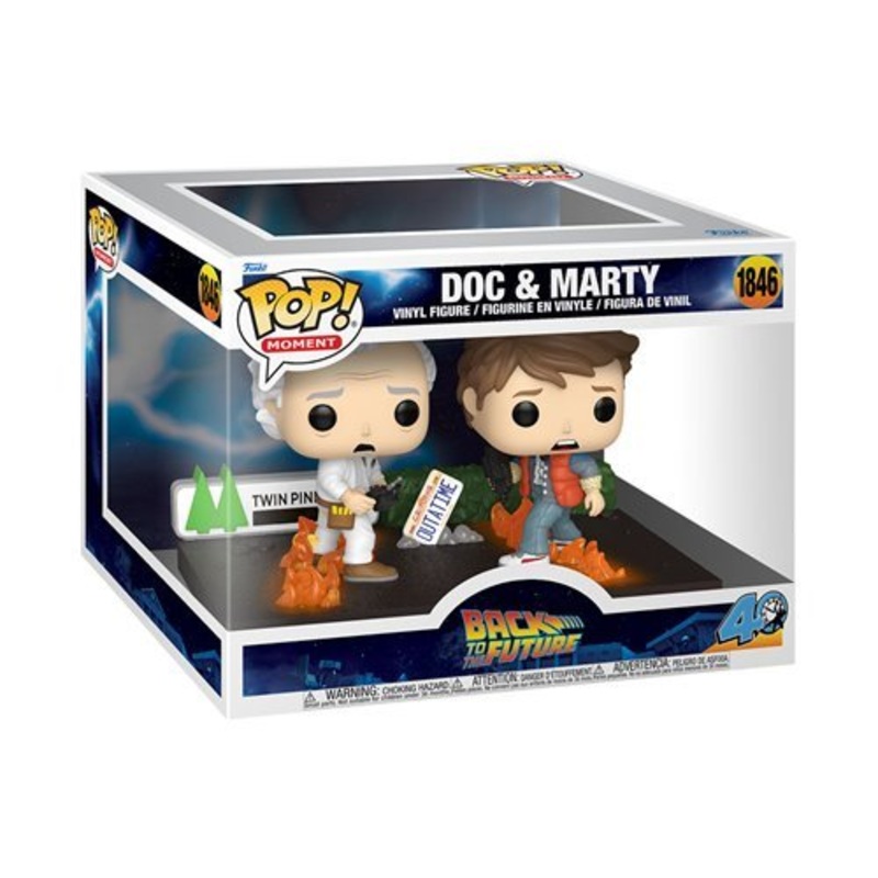 Doc and Marty #1846 Funko Pop! Moment Back To The Future 40th Anniversary - Approx. 4 3/4" Collectible Vinyl Figures