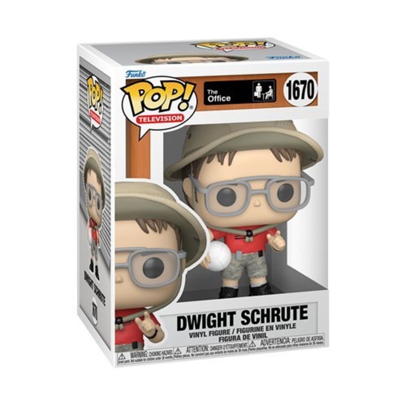 Dwight Schrute with Volleyball #1670 Funko Pop! Television The Office - Approx. 4" Collectible Vinyl Figure Bundled with Display Box Protector Case
