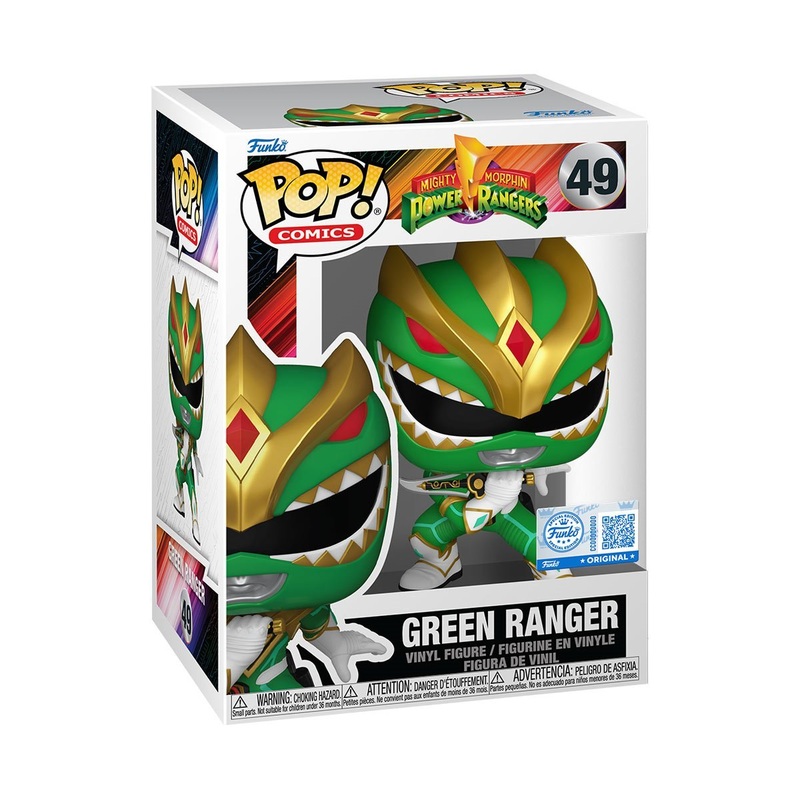 Green Ranger #49 Funko Pop! Comics Mighty Morphin Power Rangers - Approx. 4" Entertainment Earth Exclusive Collectible Vinyl Figure Bundled with Display Box Protector Case