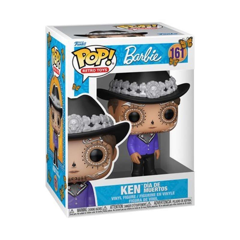 Ken Dia de Los Muertos #161 Funko Pop! Retro Toys Barbie - Approx. 4 1/2" Collectible Vinyl Figure Bundled with Display Box Protector Case - Estimated Arrival: Jul. 2025 (PRE-SALE)