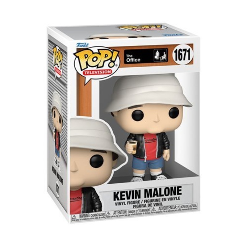 Kevin Malone with Drink #1671 Funko Pop! Television The Office - Approx. 4" Collectible Vinyl Figure Bundled with Display Box Protector Case
