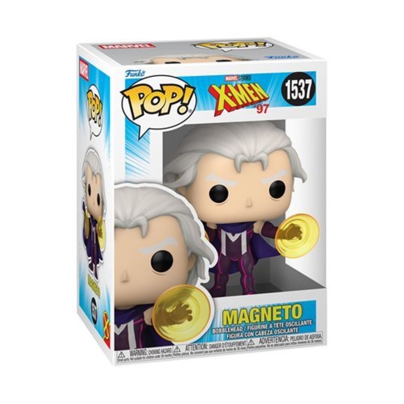 Magneto #1537 Funko Pop! Marvel Studios X-Men '97 - Approx. 4" Collectible Vinyl Figure Bundled with Display Box Protector Case