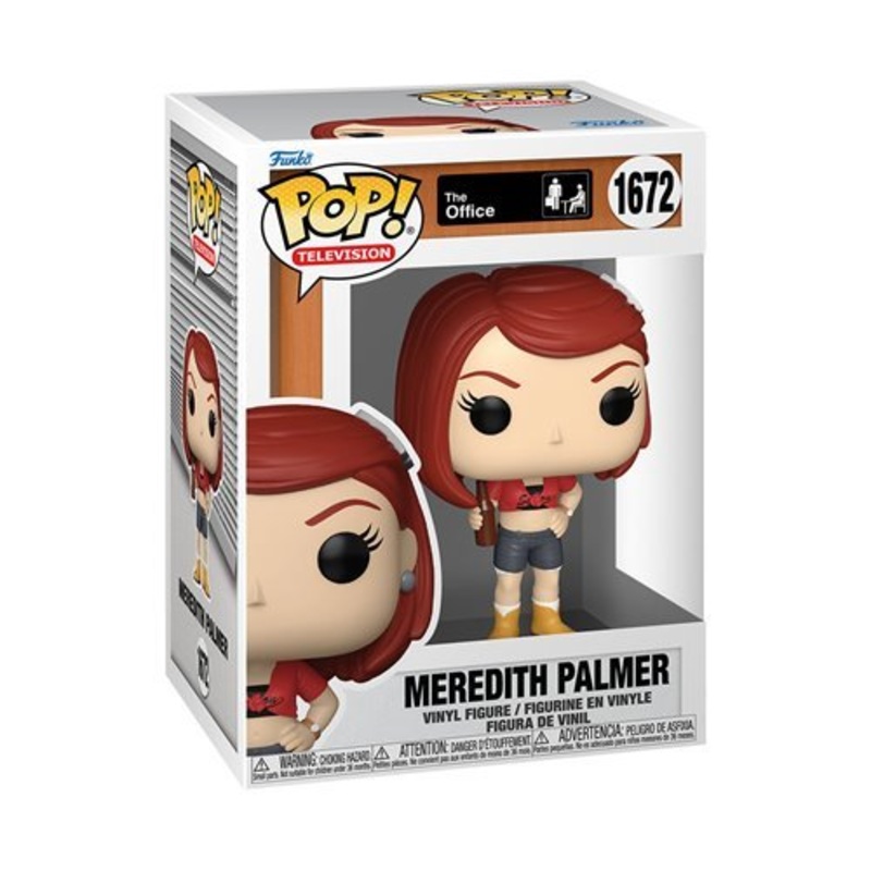 Meredith Palmer with Drink #1672 Funko Pop! Television The Office - Approx. 4" Collectible Vinyl Figure Bundled with Display Box Protector Case