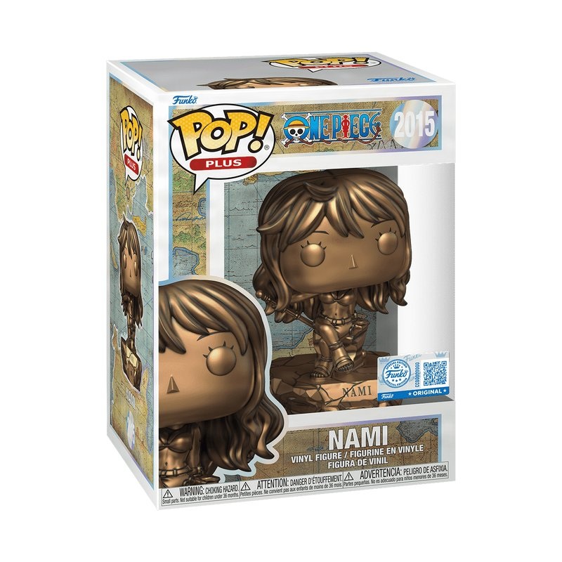 Nami #2015 Statue (Bronze) Funko Pop! Plus One Piece - Approx. 4.25" Exclusive Collectible Vinyl Figure Bundled with Display Box Protector Case - Estimated Arrival: July 2025 (PRE-SALE)
