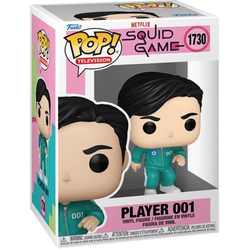 Player 001 #1730 Funko Pop! Television Squid Game - Approx. 3 3/4" Collectible Vinyl Figure Bundled with Display Box Protector Case - Estimated Arrival: Aug. 2025 (PRE-SALE)