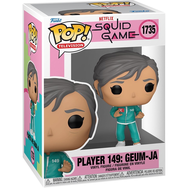 Player 149: Geum-Ja #1735 Funko Pop! Television Squid Game - Approx. 3 3/4" Collectible Vinyl Figure Bundled with Display Box Protector Case - Estimated Arrival: Aug. 2025 (PRE-SALE)