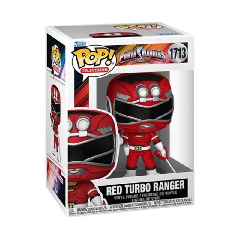 Red Turbo Ranger #1713 Funko Pop! Television Power Rangers Turbo  - Approx. 3 3/4" Collectible Vinyl Figure Bundled with Display Box Protector Case - Estimated Arrival: Aug. 2025 (PRE-SALE)