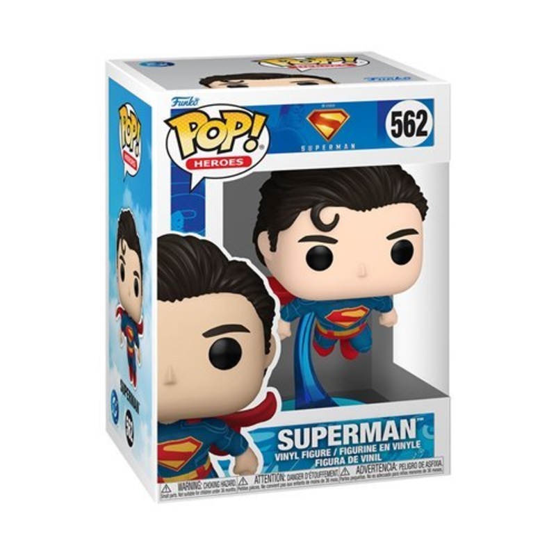 Superman #562 Funko Pop! Heroes Superman (2025 Movie) - Approx. 4 1/2" Collectible Vinyl Figure Bundled with Display Box Protector Case