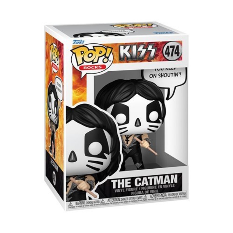 The Catman Rock and Roll All Nite #474 Funko Pop! Rocks Kiss - Approx. 4 3/4" Collectible Vinyl Figure Bundled with Display Box Protector Case