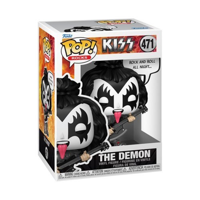 The Demon Rock and Roll All Nite #471 Funko Pop! Rocks Kiss - Approx. 4 3/4" Collectible Vinyl Figure Bundled with Display Box Protector Case