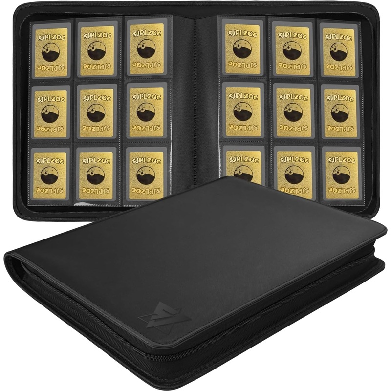 Top Loader Binder  9-Pocket Card Holder (Black) | Holds 324 Cards