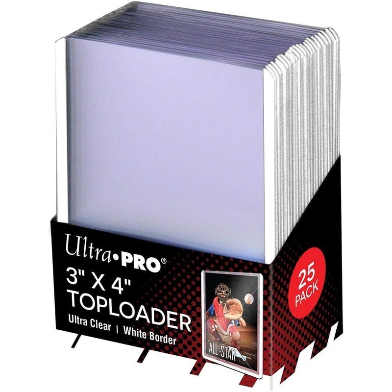 Ultra Pro 3" X 4" Toploader - Ultra Clear - White Border - 25ct