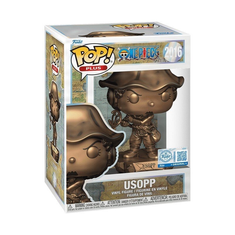 Usopp Statue (Bronze) #2016 Funko Pop! Plus One Piece - Approx. 5" Exclusive Collectible Vinyl Figure with Pop Protector