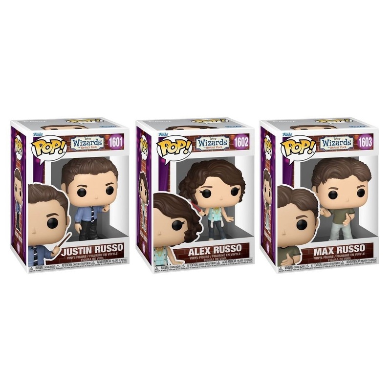 Wizards of Waverly Place Funko Pop! Set of 3 (Max Russo #1603, Alex Russo #1602, and Justin Russo #1601) Collectible Vinyl Figures