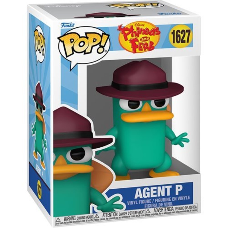 Agent P #1627 Funko Pop! Phineas and Ferb - Approx. 3 3/4" Collectible Vinyl Figure Bundled with Display Box Protector Case - Estimated Arrival: Sept. 2025 (PRE-SALE)