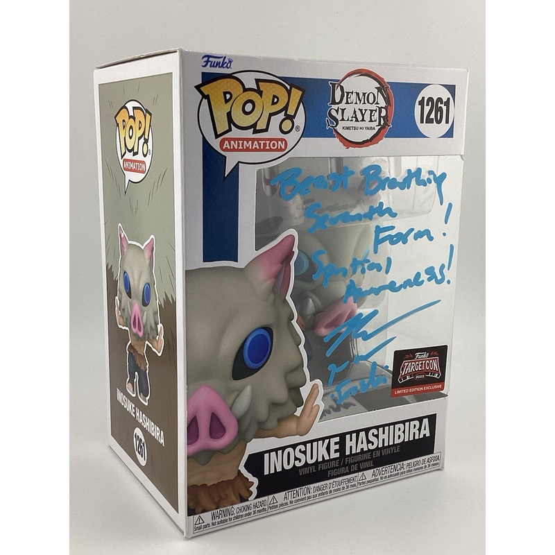 Funko Pop!  Demon Slayer: Kimetsu no Yaiba - Inosuke Hashibira -Signed  Bryce P