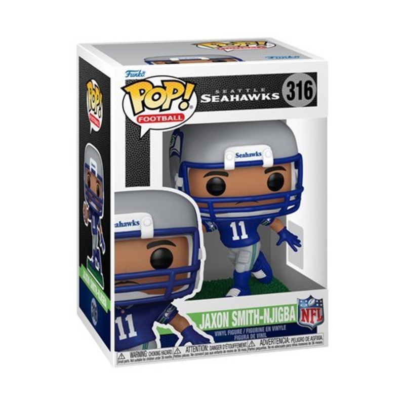 Jaxon Smith-Njigba #316 Funko Pop! Football NFL Seattle Seahawks - Approx. 4" Collectible Vinyl Figure Bundled with Display Box Protector Case - Estimated Arrival: Aug. 2025 (PRE-SALE)