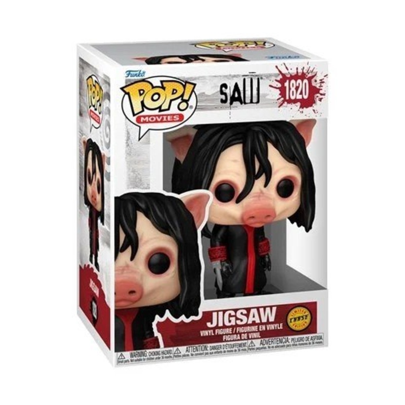 Jigsaw #1820 Funko Pop! Movies Saw - Approx. 4" Chase Limited Edition Collectible Vinyl Figure Bundled with Display Box Protector Case