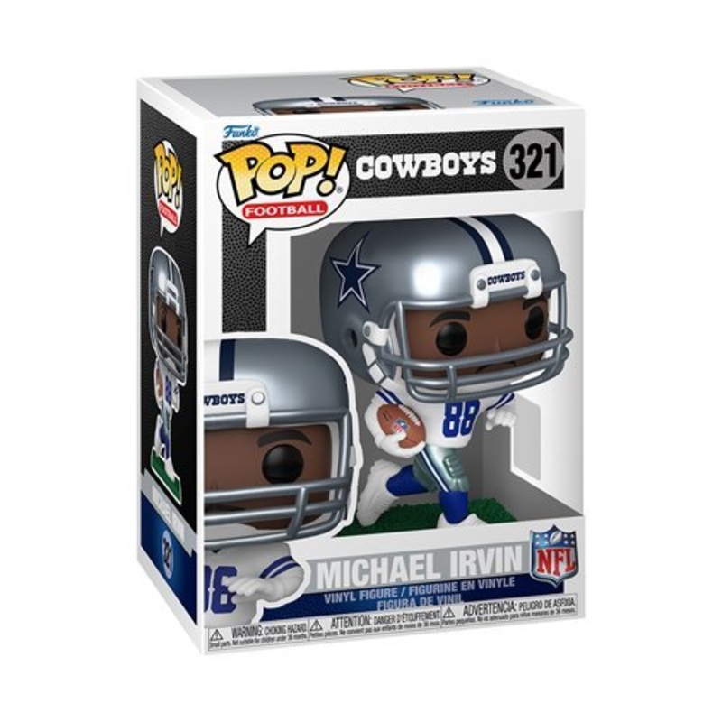 Michael Irvin #321 Funko Pop! Football NFL Legends Cowboys - Approx. 4" Collectible Vinyl Figure Bundled with Display Box Protector Case - Estimated Arrival: Aug. 2025 (PRE-SALE)