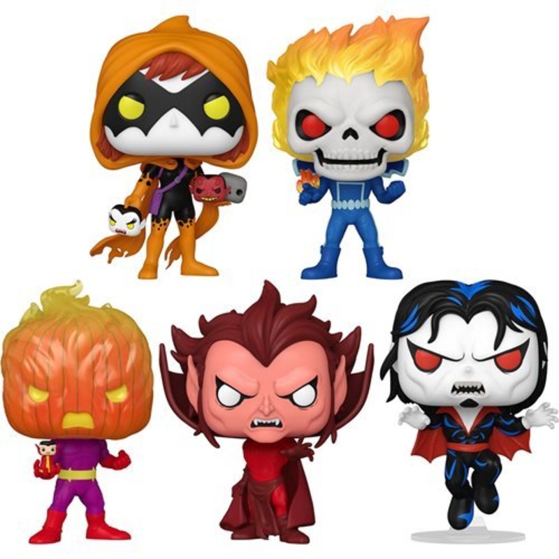 Pokmon Funko Pop! Games - Set of 5 (Dormammu #1556, Mephisto #1557, Morbius #1558, Ghost Rider #1559, and Hallows Eve #1560) Collectible Vinyl Figures - Estimated Arrival: Sept. 2025 (PRE-SALE)