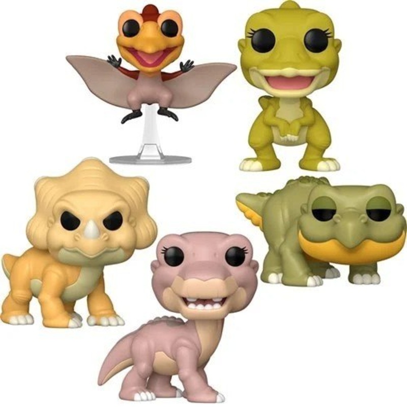 The Land Before Time Funko Pop! Movies - Set of 5 (Littlefoot #1839, Petrie #1840, Ducky #1841, Cera #1842, and Spike #1844) Collectible Vinyl Figures - Estimated Arrival: Sept. 2025 (PRE-SALE)