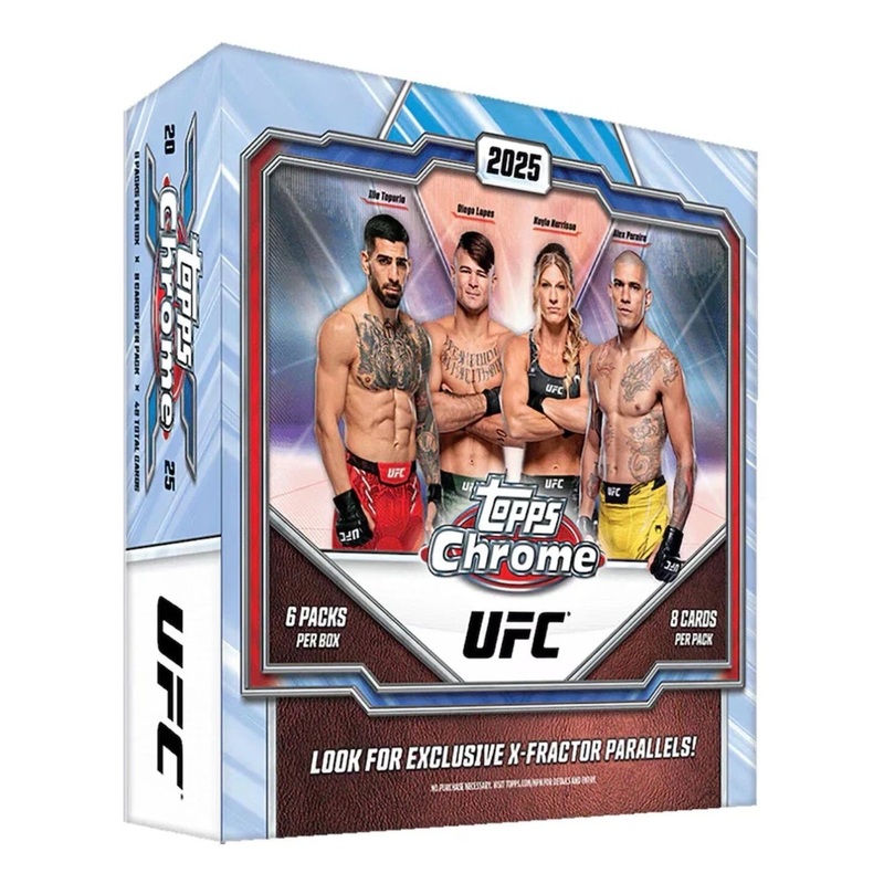 Topps Chrome UFC Trading Card 2025 Mega Box  Collectible Sports Cards
