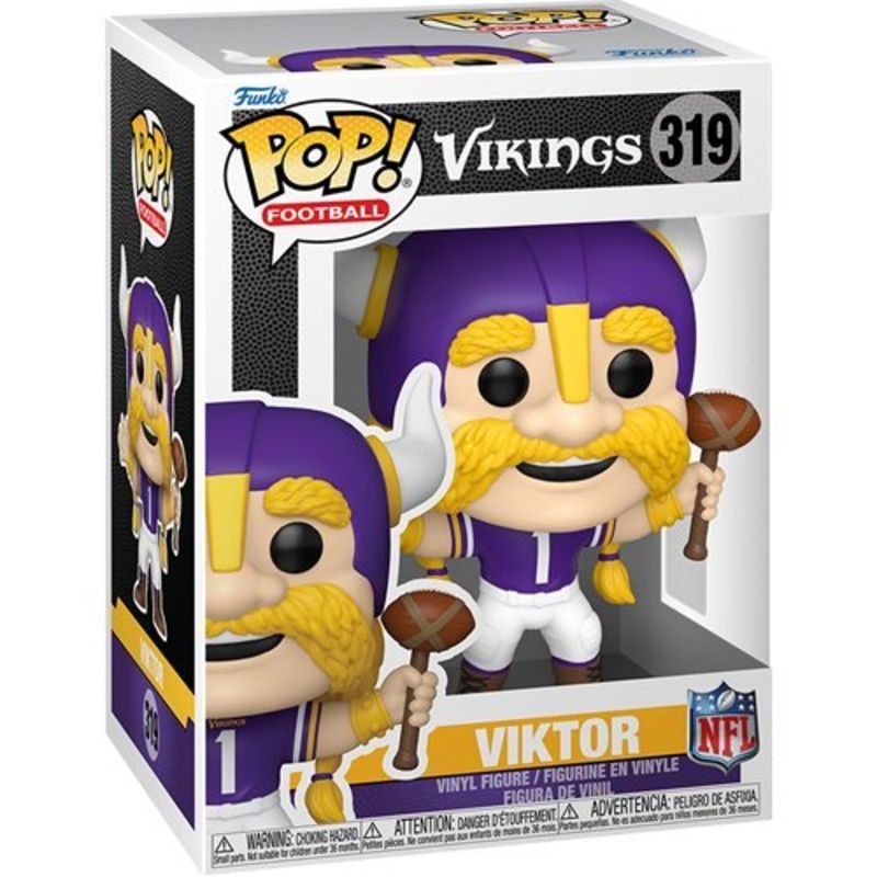 Viktor #319 Funko Pop! Football Vikings NFL Mascots - Approx. 4 1/2" Collectible Vinyl Figure Bundled with Display Box Protector Case - Estimated Arrival: Aug. 2025 (PRE-SALE)
