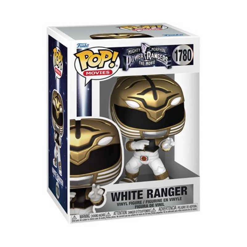 White Ranger #1780 Funko Pop! Movies Mighty Morphin Power Rangers: The Movie - Approx. 3 3/4" Collectible Vinyl Figure Bundled with Display Box Protector Case