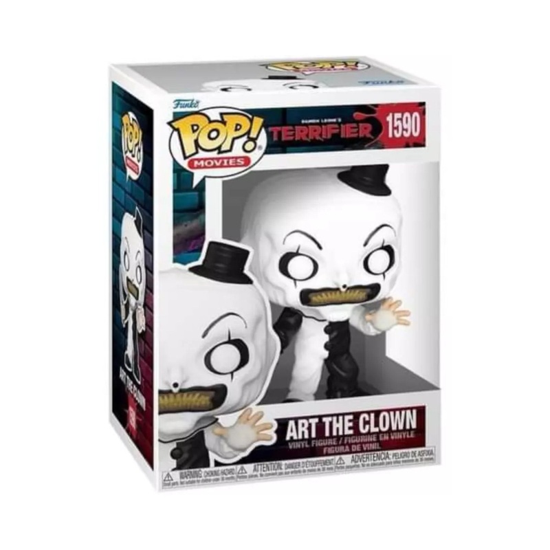 Art The Clown with Knife Funko Pop! Movies: Damien Leone's Terrifier  - Approximately 4 1/4" Horror Vinyl Figure # 1590  with Display Box Protector Case
