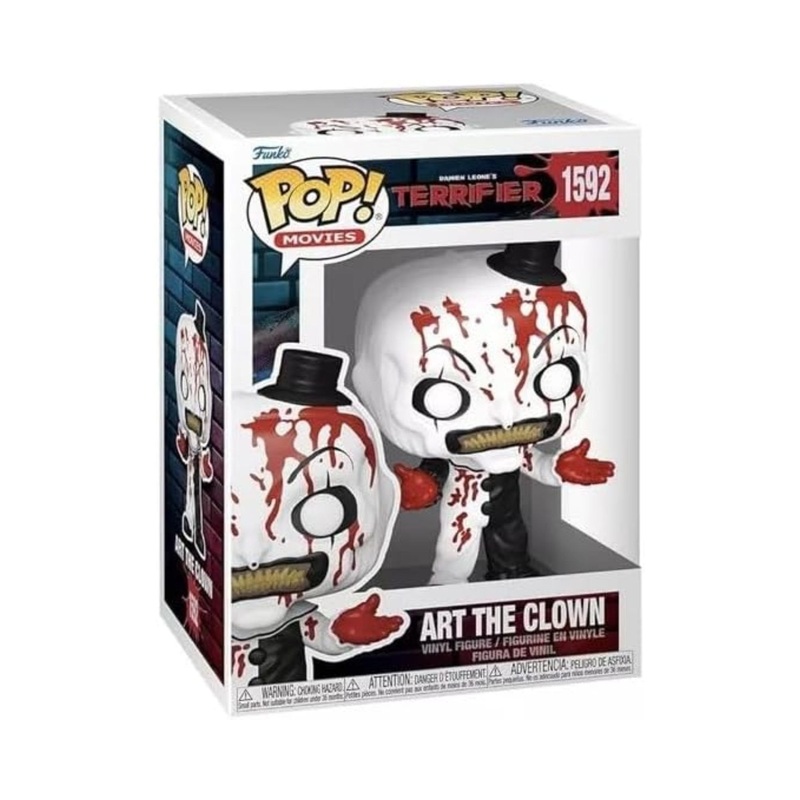 Bloody Art The Clown Funko Pop! Movies: Terrifier - Approximately 4 1/4" Horror Vinyl Figure #1592 with Display Box Protector Case