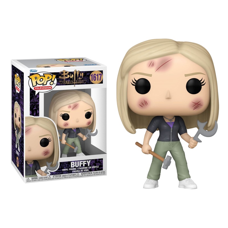 Buffy with Weapons Funko Pop! Television: Buffy The Vampire Slayer - Approx. 3 3/4" Collectible Vinyl Figure #1617 with Display Box Protector Case