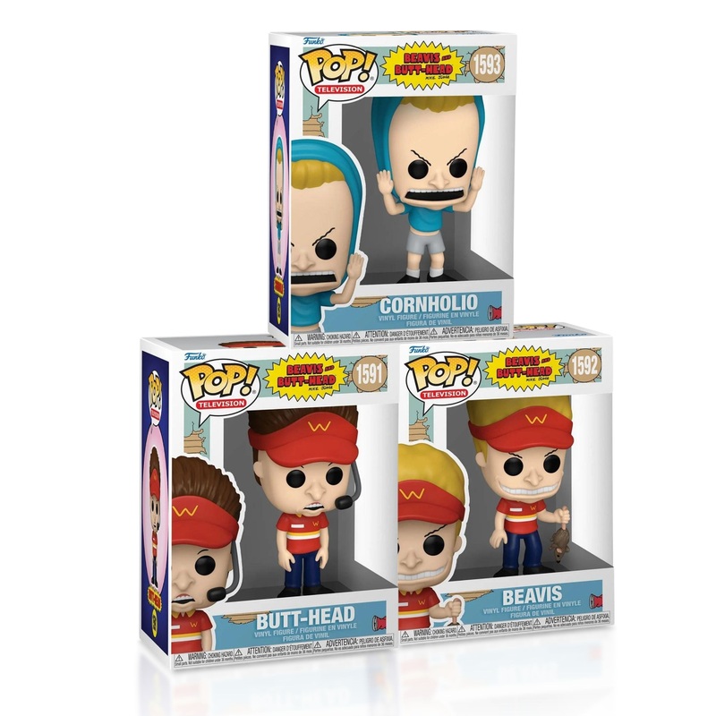Butt-Head, Beavis, and Cornholio Funko Pop! TV Beavis and Butt-Head -  Set of 3 (#1591, #1592, and #1593) Collectible Vinyl Figures