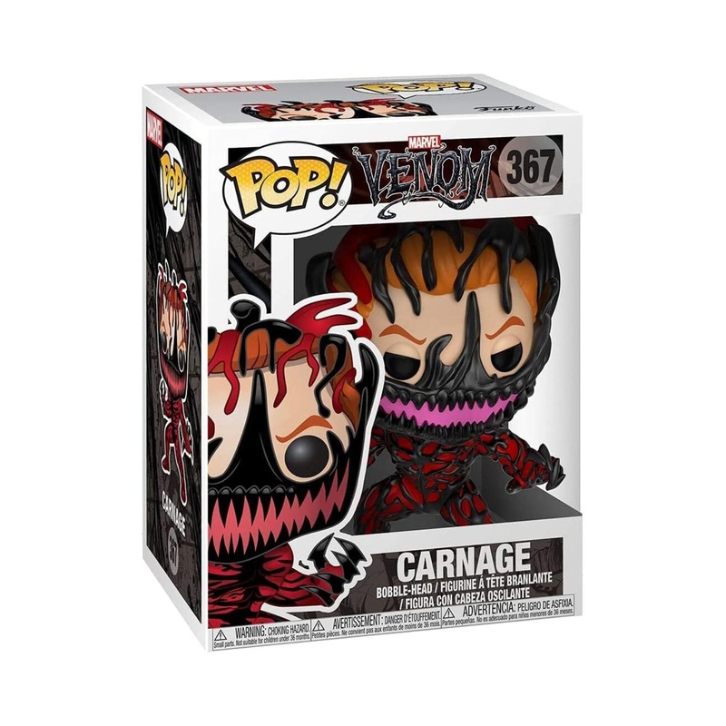 Carnage Cletus Kasady Funko Pop! Marvel Venom - Approx. 3 3/4" Collectible Vinyl Figure #367 with Display Box Protector Case