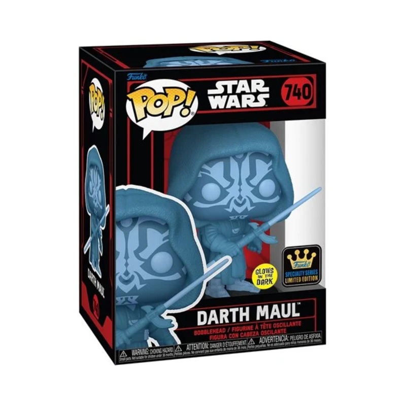 Darth Maul Funko Pop! Star Wars - Specialty Series Limited Edition - Collectible Glows In The Dark Vinyl Figure #740 with  Display Box Protector Case