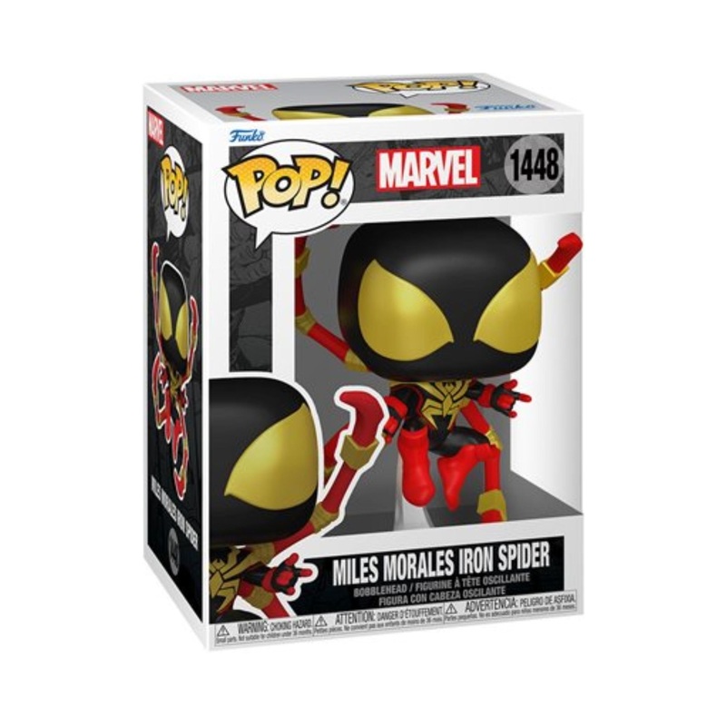 Miles Morales Iron Spider Funko Pop! Marvel Spider-Man Comics - Approx. 4 1/2" Collectible Vinyl Figure #1448 with Display Box Protector Case