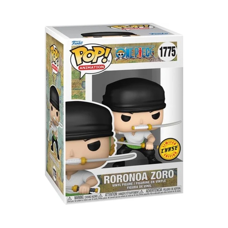 Roronoa Zoro with Sword (2024) Funko Pop! Animation One Piece - Chase Limited Edition Collectible Vinyl Figure #1775 Bundled with Display Box Protector Case
