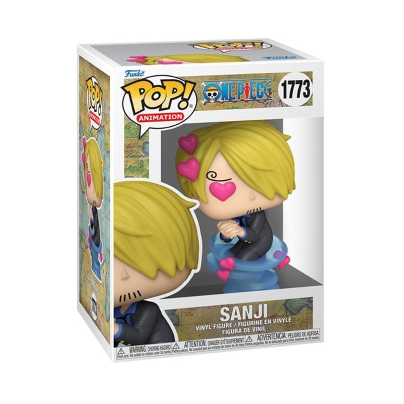 Sanji (2024) Funko Pop! Animation: One Piece - Straw Hat Pirates Crew - Approx. 4 1/4" Collectible Vinyl Figure #1773 with Display Box Protector Case
