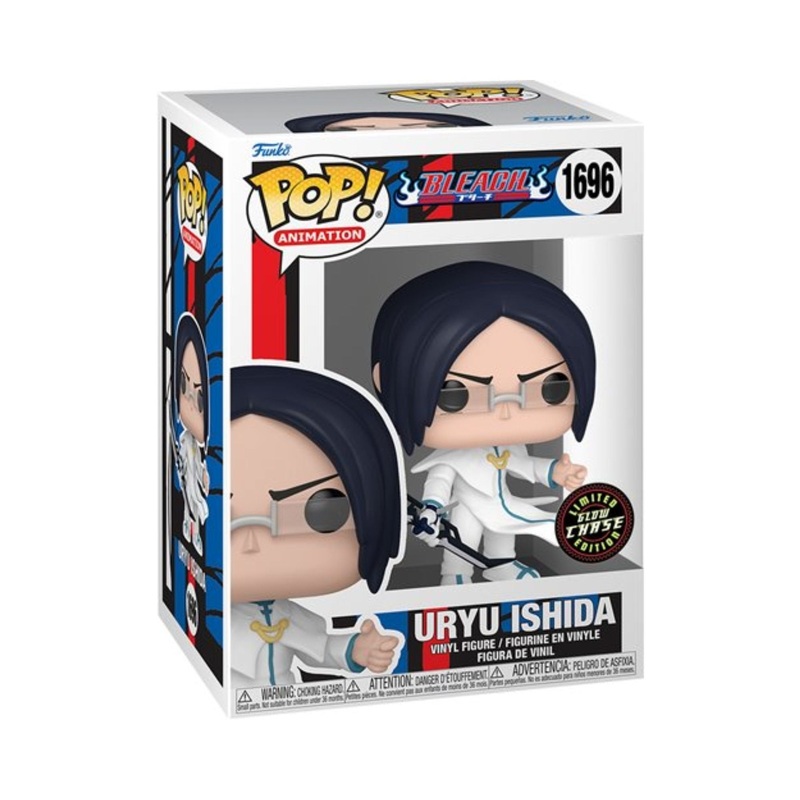 Uryu Ishida Funko Pop! Animation Bleach - Quincy Archer from Anime Series - Chase Glow Limited Edition Collectible Vinyl Figure #1696 with Display Box Protector Case
