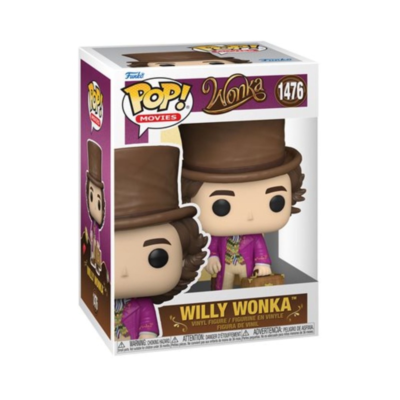 Willy Wonka Funko Pop! Movies: Wonka and The Chocolate Factory - Approx. 5" Collectible Vinyl Figure #1476 with Display Box Protector Case