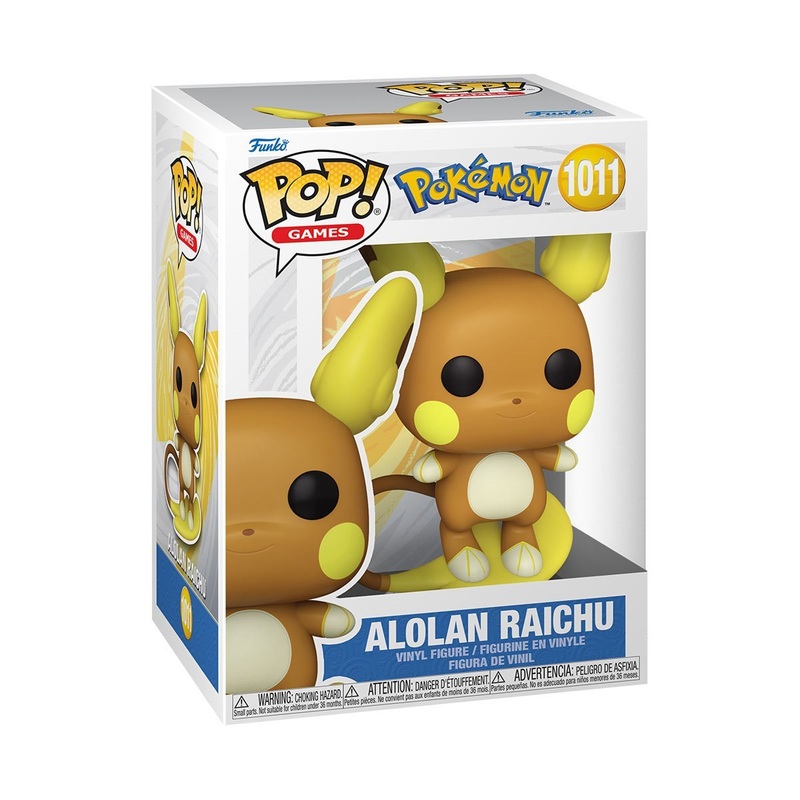 Alolan Raichu Funko Pop! Games Pokemon - Approx. 5" Collectible Vinyl Figure #1011 with Display Box Protector Case