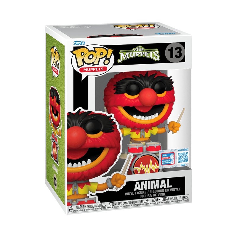 Animal Funko Pop! Muppets: The Muppets - 2024 NYCC Exclusive Shared Sticker - Approx. 4.15" Collectible Limited Edition Vinyl Figure #13 with Display Box Protector Case