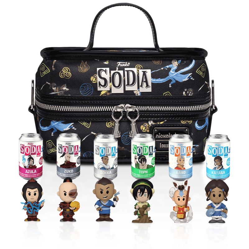 Avatar Funko Soda! The Last Air Bender - 6-Piece Set of Approx. 4" Vinyl Figures in Collectible Soda Cans (Chance of 1 Chase Variant) with an 8" Cooler Bag