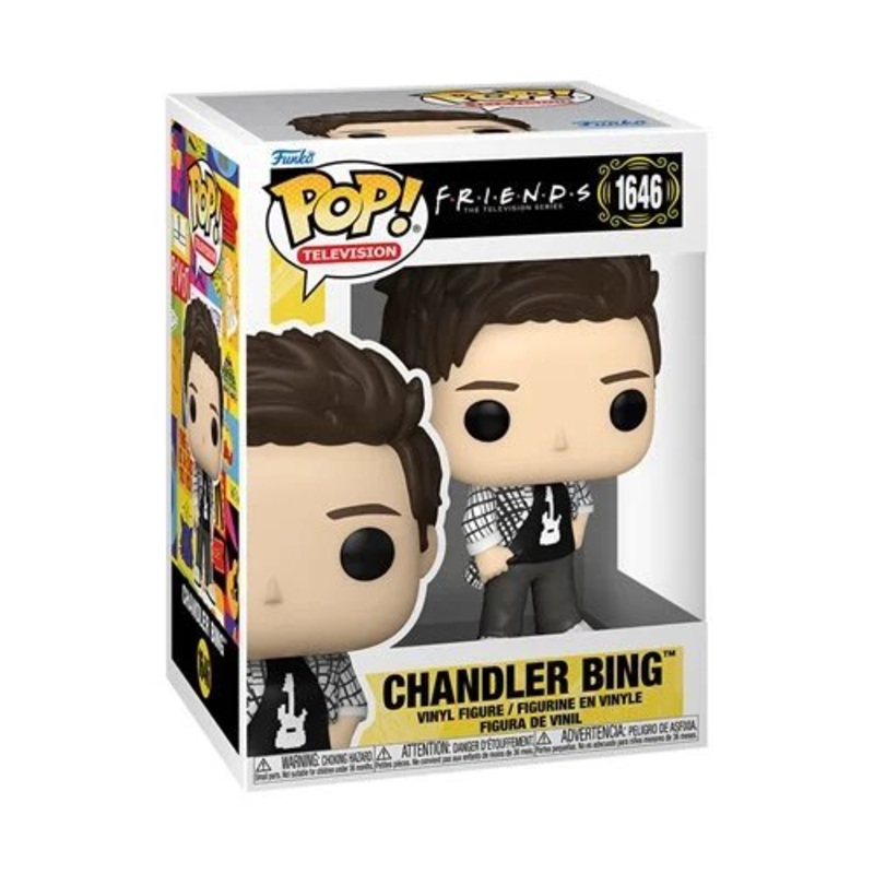 Chandler Bing Flashback Funko Pop! Television F.R.I.E.N.D.S Series - Approx. 4 1/2" Collectible Vinyl Figure #1646 with Display Box Protector Case